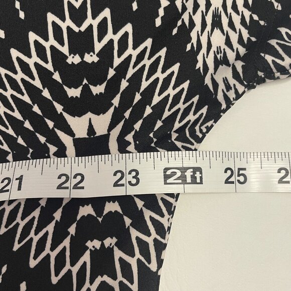 Rock 47 Wrangler Dress Sz Large Sheath Pullover Black Western Geometric Stretch - Picture 10 of 12